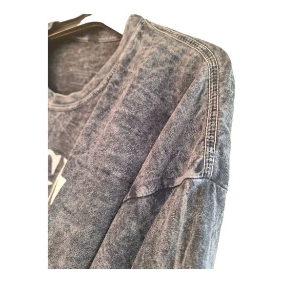 Halloween Let's Get Smashed Pumpkin Long Sleeve Tee Acid Wash Black XXL Unisex - Picture 6 of 11